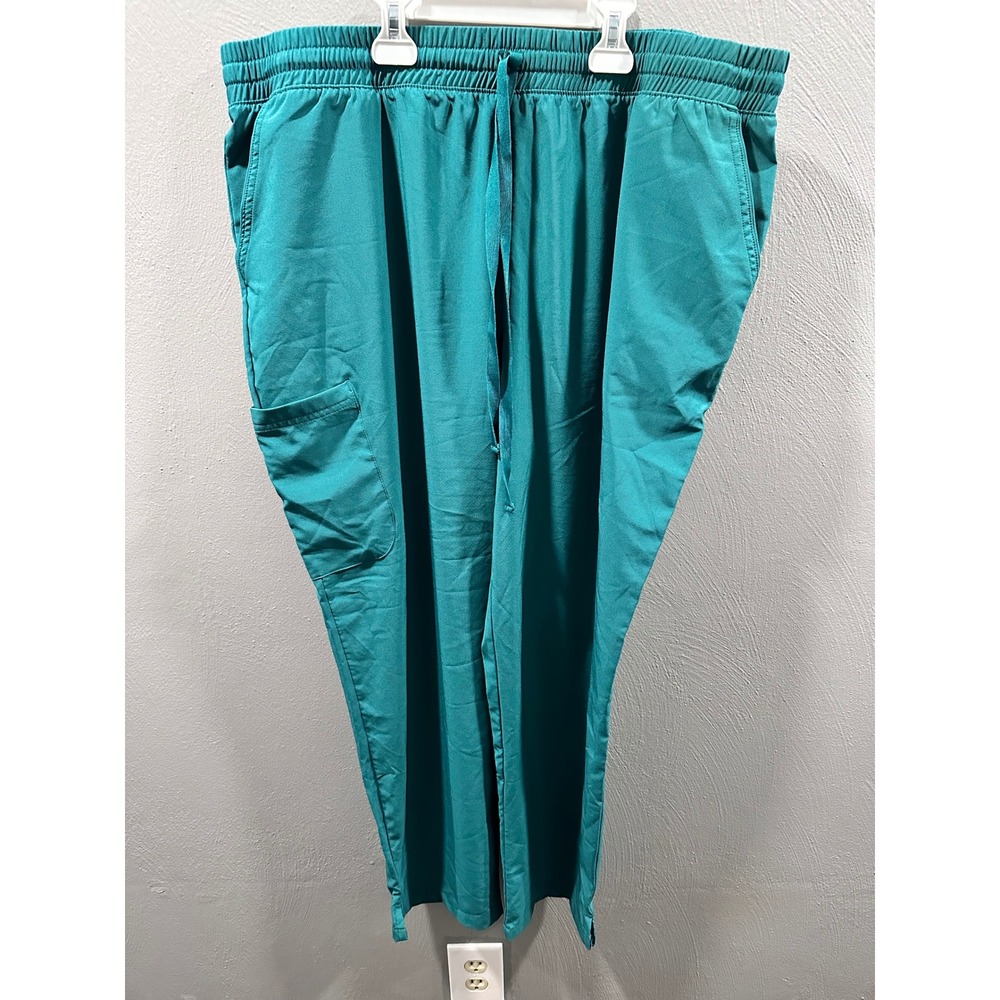 Butter-Soft Easy Stretch Scrub Pants Hunter Green 2XP Cargo Pockets BU4216